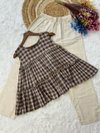 Lw 9332 Checks Linen Cotton Top With Bottom Collections